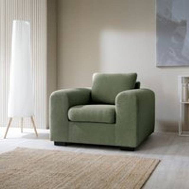 Boston Boucle Armchair Sofa 6 colours - Dark Green - One Size