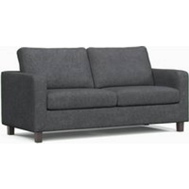 York Grey Turin Fabric Boxed Arm 3 Seater Sofa - One Size