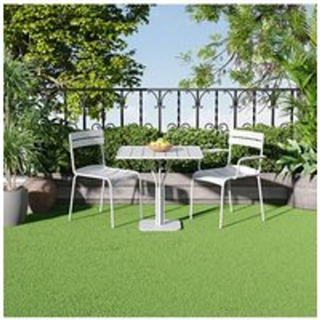 11-Pack 30x30cm Artificial Grass Interlocking Deck Tiles Realistic Lawn Patio Set for Garden, Balcony & Outdoor Decor - Green - One Size