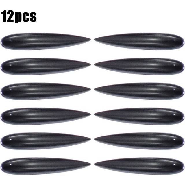 (Black) 12 PCS Car Protector Anti-scratch Door Edge Guard Trim Strip Bumper Protection