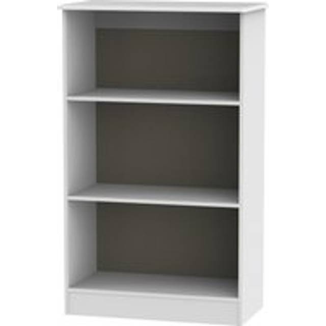 Pembroke Tall Bookcase White 3 Shelves 77cm