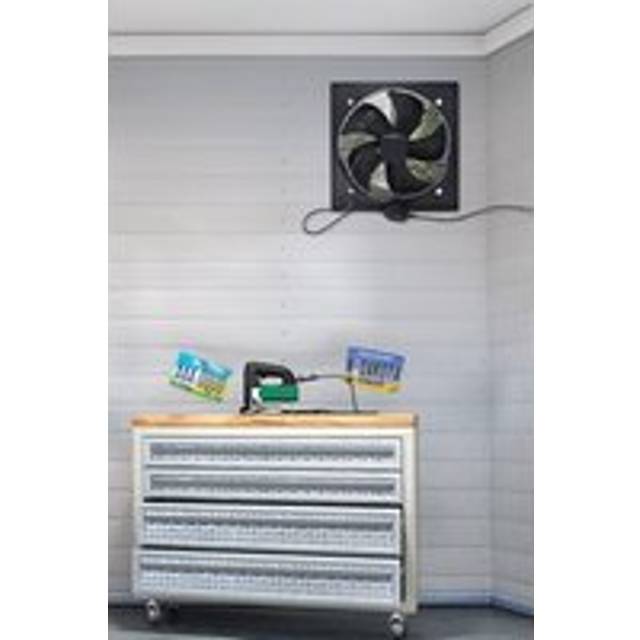 Ventilation Wall-Mounted Exhaust Axial Fan 8-inch - Black - One Size
