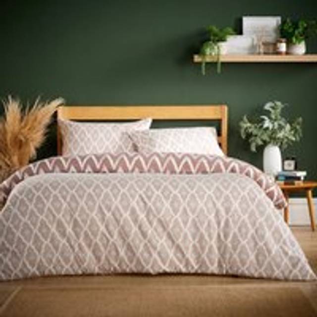 Madiera Flannel Duvet Set in Sapphire - King - Beige - Single