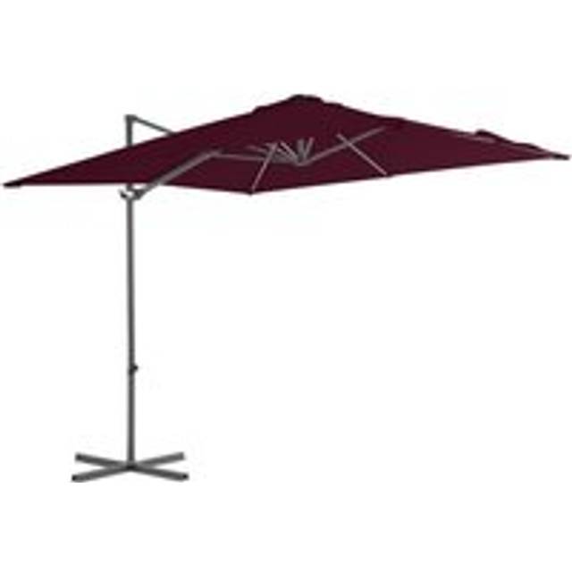 Cantilever Umbrella with Steel Pole Bordeaux Red 250x250 cm - One Size