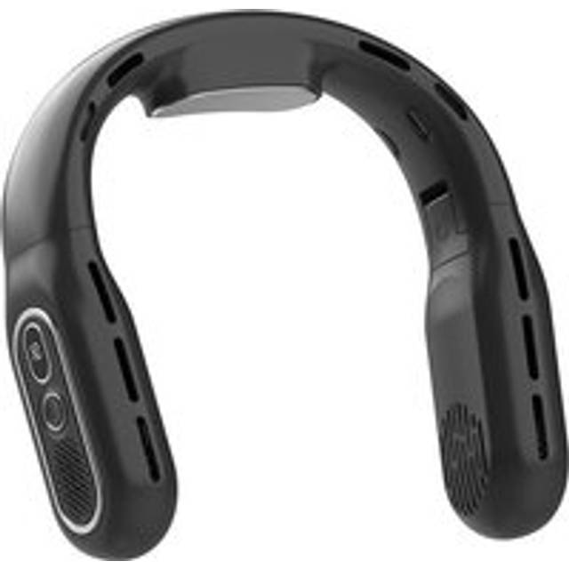 Bladeless Folding Silent Portable Digital Outdoor Neck Fan - Black - One Size
