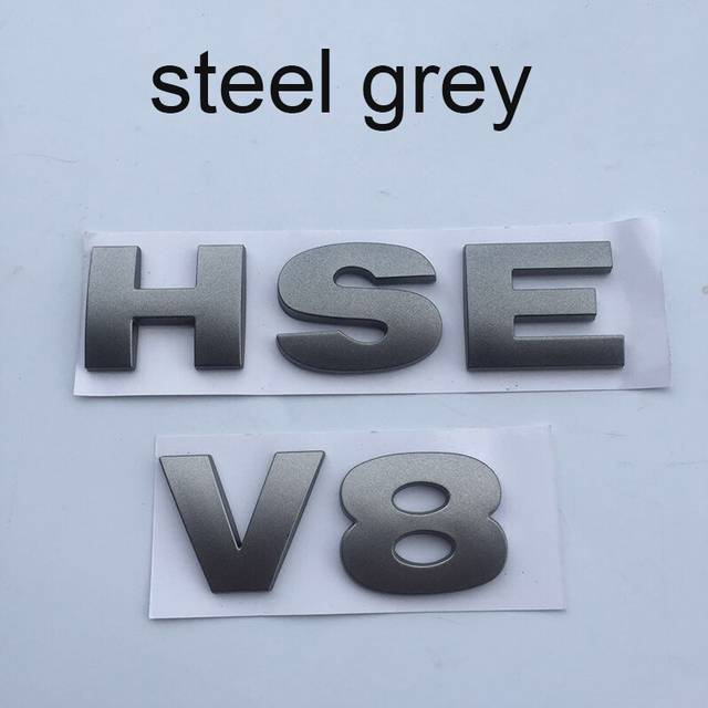(glossy black) ABS 3D Letters Emblem V8 HSE Badge For Land Rover Discovery 3 4 Freelander