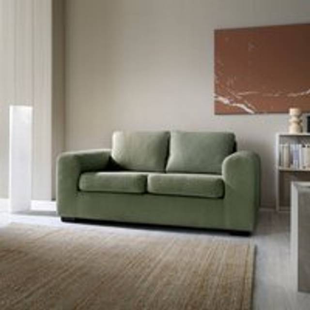 Boston Boucle 2 Seater Sofa 6 colours - Dark Green - One Size