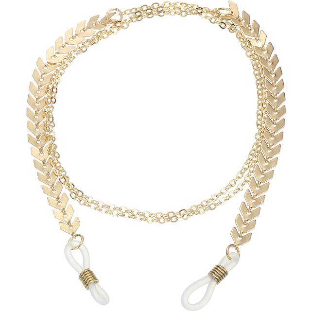 Beaded Glasses Chain, Eyeglass Chain Eyewear Retainer, Gold