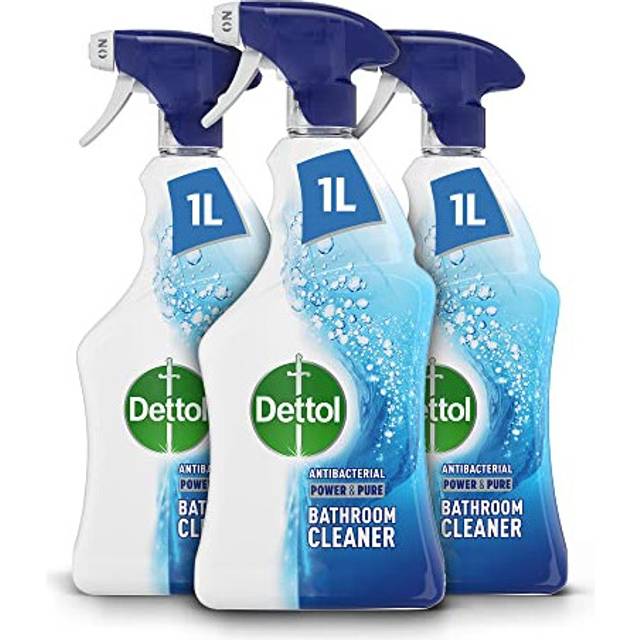 Bathroom Cleaner Spray, Multipack of 3 X 1L, Total of 3L, Antibacterial Bathroom Spray, Shower Cleaner, Shower Screen Cleaner, Limescale Remover,