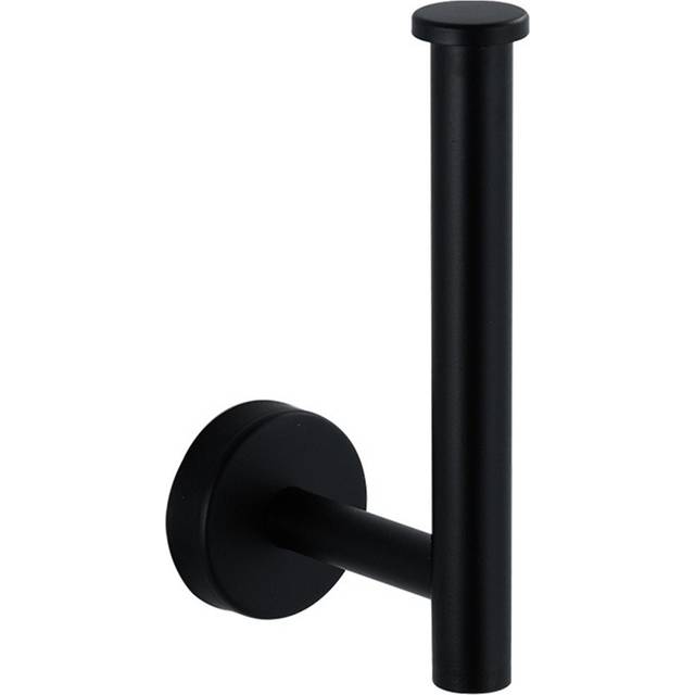 Paper Towel Holder Stainless Steel Black Matte Cylindrical Paper Towel Hanging Shelf for Home