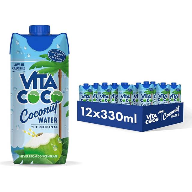 Vita Coco Pure Coconut Water 12x330ml, Naturally Hydrating, Packed With Electrolytes, Gluten Free, Full Of Vitamin C & Potassium