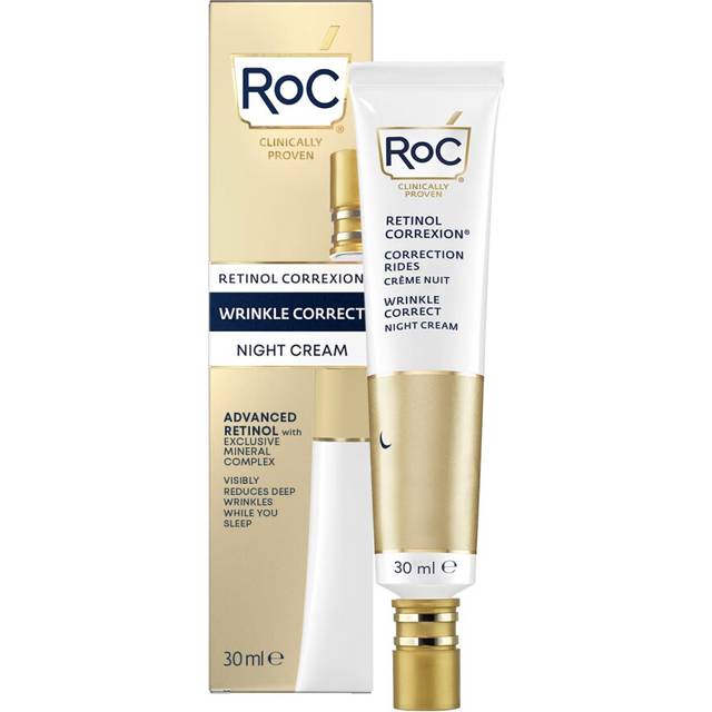 RoC - Retinol Correxion Wrinkle Correct Night Cream - Anti-Wrinkle & Aging Treatment - Radiant Skin Cream - Pure RoC Retinol, Shea Butter, Glycolic