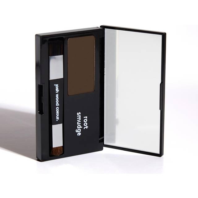 Josh Wood Colour (Brown) Root Smudge with Two-Ended Brush and Mirrored Compact -Weightless Satin Powder with Non-Greasy Formula,Non-Dye Alternative