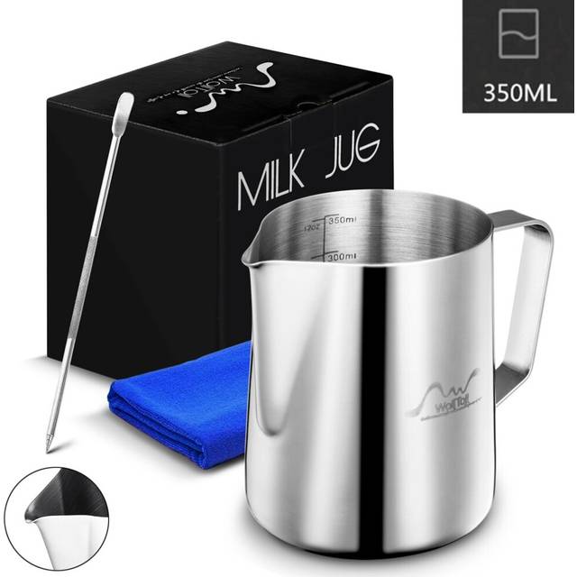 (a-350ml 150ml) 150 350 600ml Stainless Steel Milk Frothing Pitcher Coffee Barista Frother Pitcher Espresso Steaming Frother Latte Cup Milk Jug