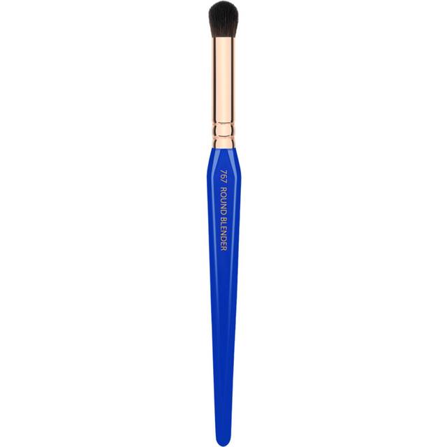 Bdellium Tools Professional Makeup Brush - Golden Triangle 767 Round Blender - With All Vegan and Soft Synthetic Fibers  For Blending & Smoothing (Blu