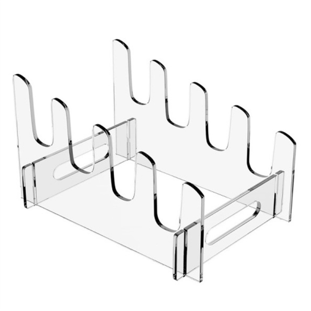 Dish Drying Rack, Arcylic Drainer, Large Capacity Storage Space Saver, Single Tier Holder, 4Grids
