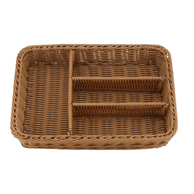 Rattan Cutlery Basket Storage Chopstick Desktop Drawer