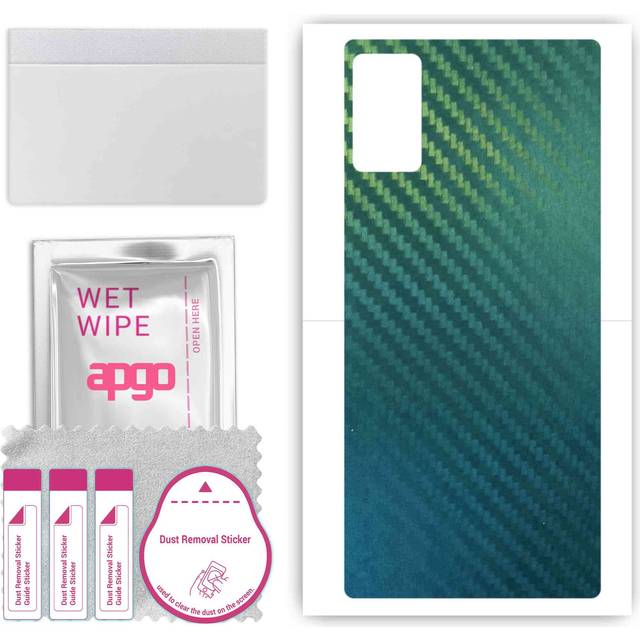 apgo Protective Skin Sticker for the back compatible with Cubot P40, Wrap Film, Foil, Vinyl - Pattern Carbon Chameleon CAKA1