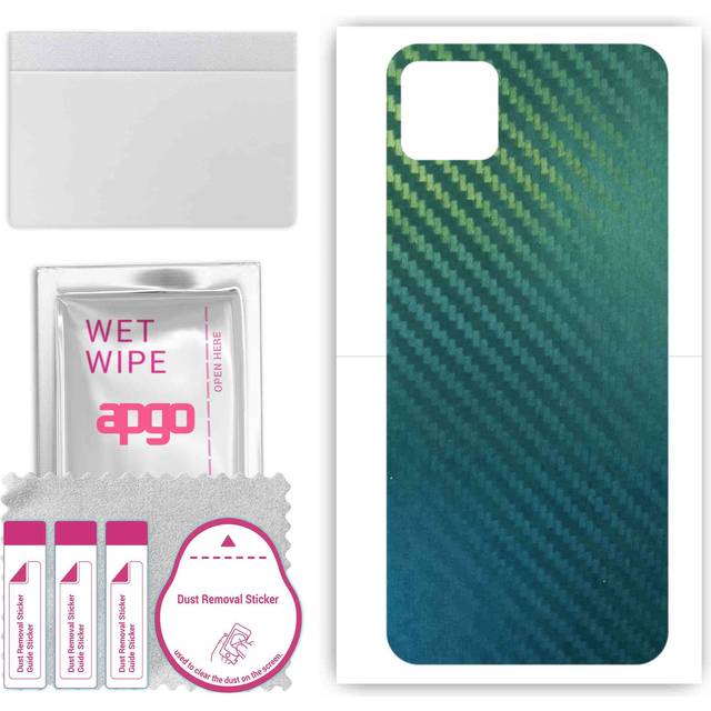 apgo Protective Skin Sticker for the back compatible with Cubot X20, Wrap Film, Foil, Vinyl - Pattern Carbon Chameleon CAKA1