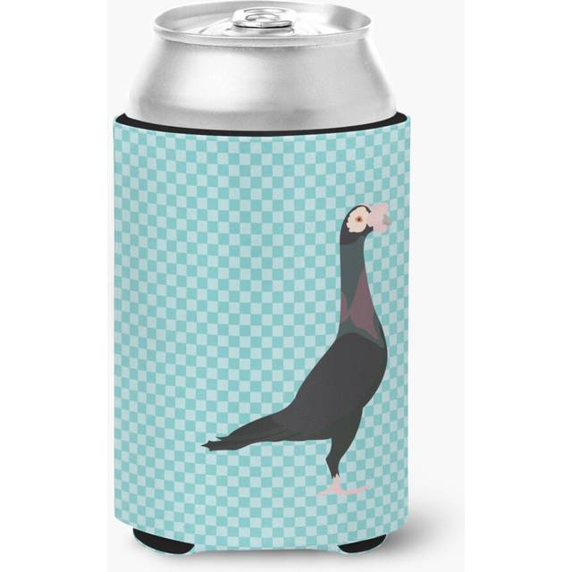 """""Caroline's Treasures English Carrier Pigeon Blue Check Decorative Can Hugger  Multicolor"""""