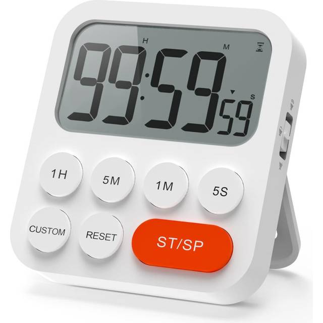 Digital Kitchen Timer Magnetic Countdown with Loud Alarm and Large LCD Display, Digital Timer Clock 99 Hour for Cooking & Kids & Teachers