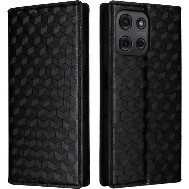 (Black) Case for Motorola Moto G75 5g Wallet Card Slots Holder Pu Leather Magnetic Closure 3d Pattern