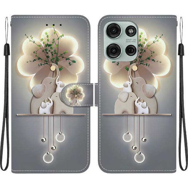 (C5 ) Flip Case for Motorola Moto G75 5g Pattern Cover Wallet Pu Leather Card Slots Card Slot Kickstand