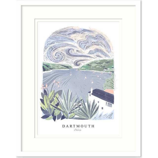 Dartmouth Lino Large Framed Print