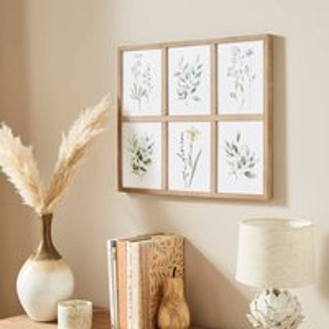 Tiled Flowers Framed Print - Multicolor