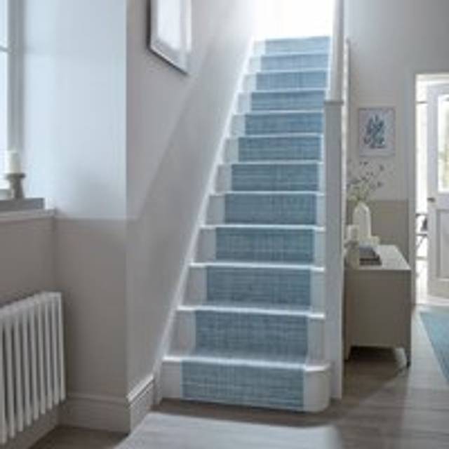 Clifton Boucle Washable Stair Runner - Clifton Chambray