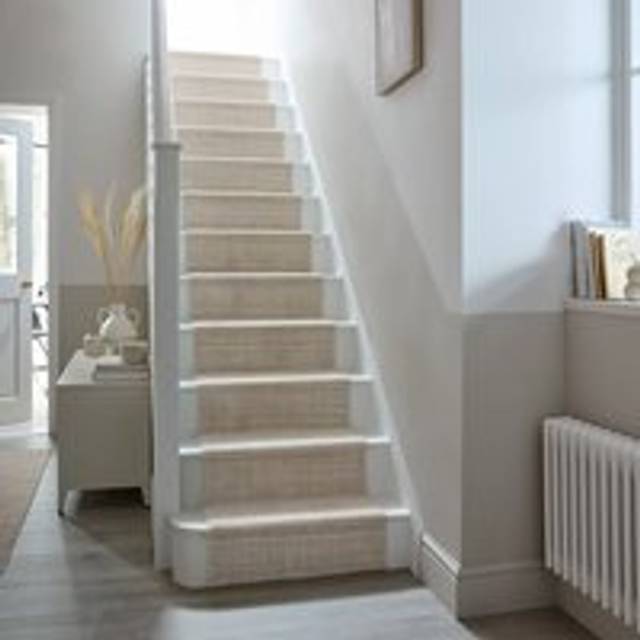 Clifton Boucle Washable Stair Runner - Clifton Ivory