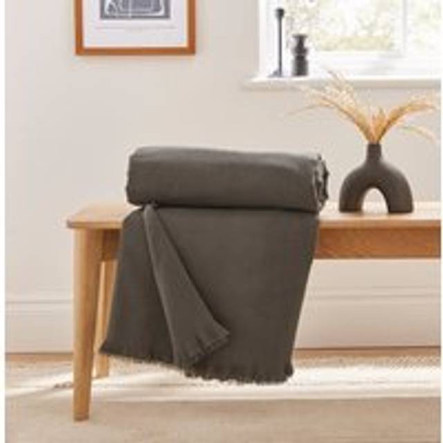 Cosy Burford Throw Blanket 235cm x 235cm - Charcoal