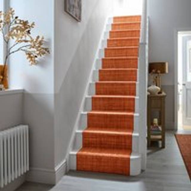 Clifton Boucle Washable Stair Runner - Clifton Ginger