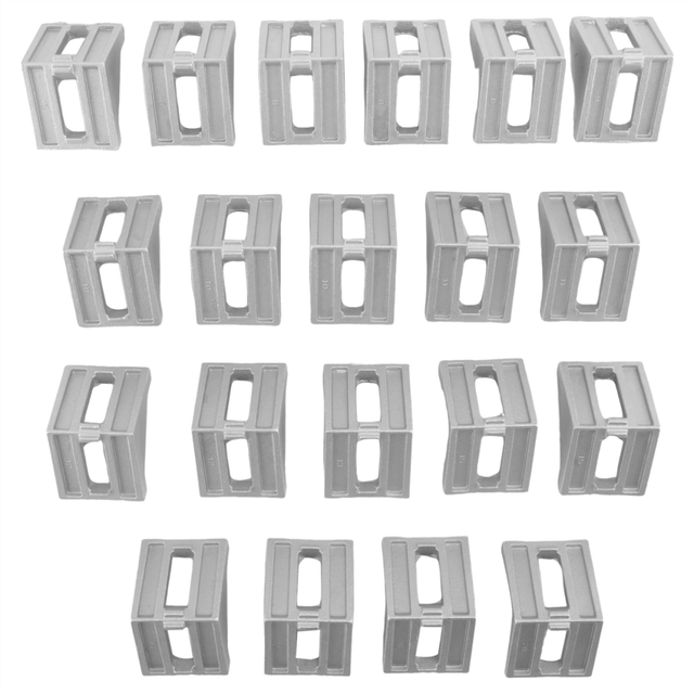 20Pcs 4040 Aluminum Corner Brackets Fitting Angle 40 X 35 Connector Fastener For Industrial Profile