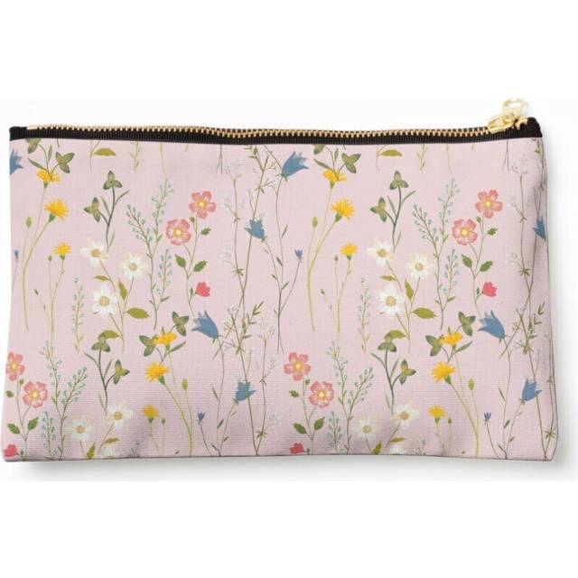 Makeup Bag Dreamy Floral Pattern Cosmetic Organizer Tyvek Paper Bags Zipper Pouch