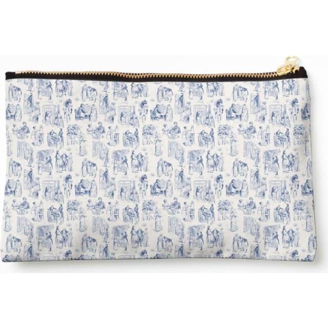 Makeup Bag Pride and Prejudice Toile Cosmetic Organizer Tyvek Paper Bags Zipper Pouch