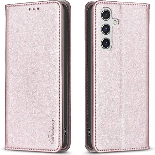 (Gold) Flip Case for Samsung Galaxy A36 5g Pu Leather Multi-color Multi-card Slot Business Magnetic Wallet