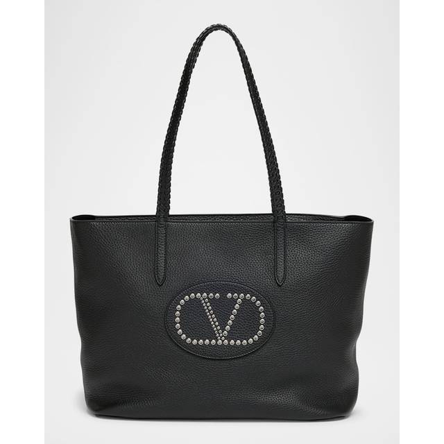 Valentino Garavani Valentino Garavani Nellcôte Shopping Bag In Grainy Calfskin Woman BLACK UNI