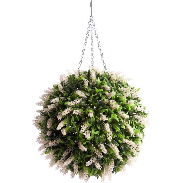(40cm, White) Best Artificial Lavender Flower Hanging Ball
