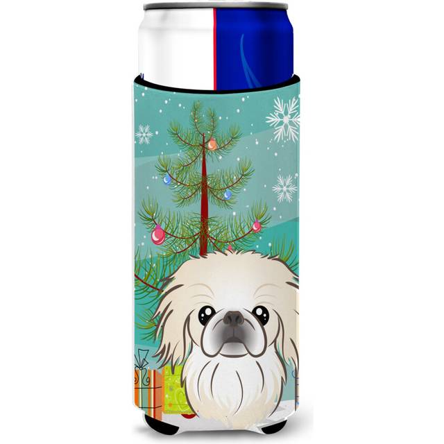 Caroline's Treasures Christmas Tree and Pekingese Michelob Ultra Koozies for Slim Cans  Multicolor