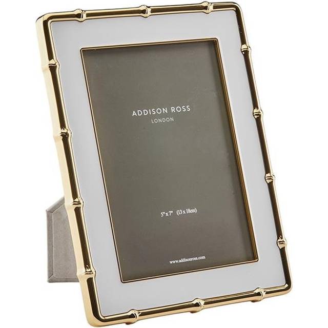 White & Gold Bamboo Photo Frame