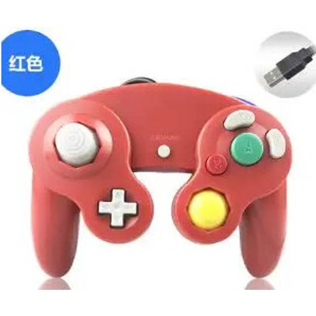 (Red) 4 Color USB Interface wired game controller gamepad joystick gaming with disc driver for PC  games  NOT For  NGC