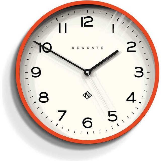 NEWGATE? Echo Number Three Modern Wall Clock Wall Clocks - Round Clock - Kitchen Clock - Clocks for Living Room - Office Clock - Contemporary Case -
