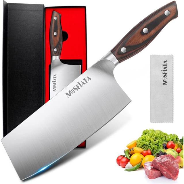 MOSFiATA 8 Inch Chef Knife, Sharp Chinese Chef Knife Professional Kitchen Knives, High-Carbon German Stainless Steel Japanese Chopping Knife with