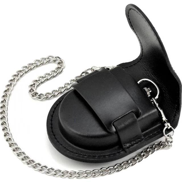 (WP4093) Fashion Male Black Brown Cover Vintage Classic Pocket Watch Box Holder