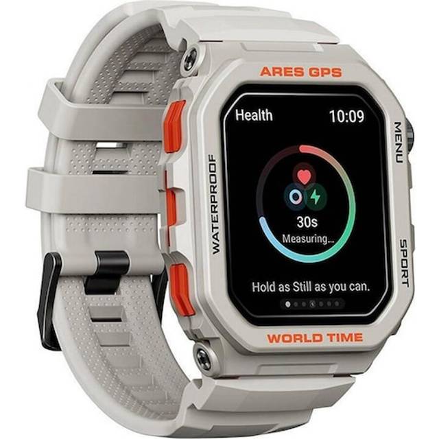 New Zeblaze Ares GPS Smart Watch Built-in Alexa & GPS Make/Answer Phone Calls Smartwatch Heart Rate - Moon White