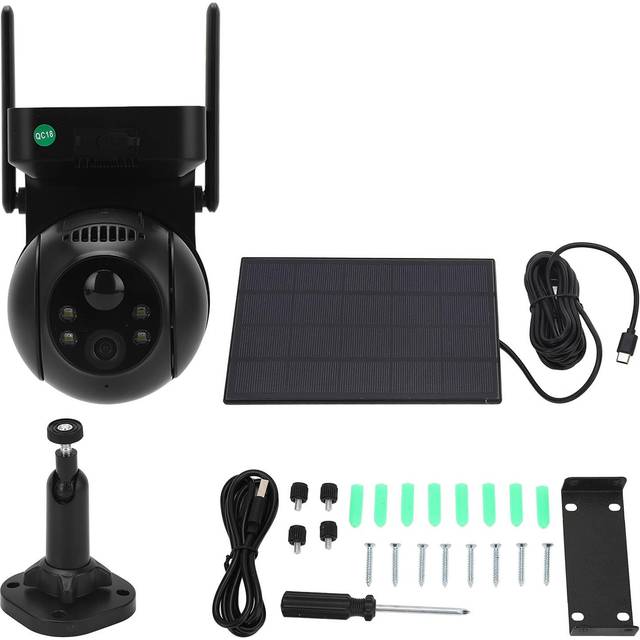 Solar Security Camera Wireless Outdoor WiFi HD Battery Powered Surveillance Camera with Night