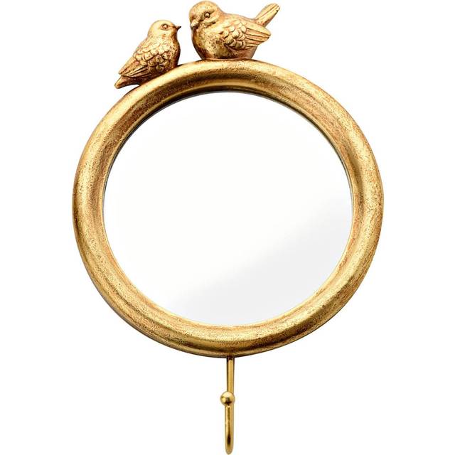 Round Mirror - Gold (26cm H X 17cm W X 2.5cm D)