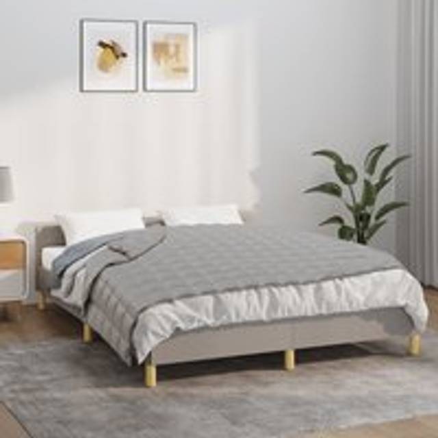 Weighted Blanket Grey 140x200 cm Single 10 kg Fabric - One Size