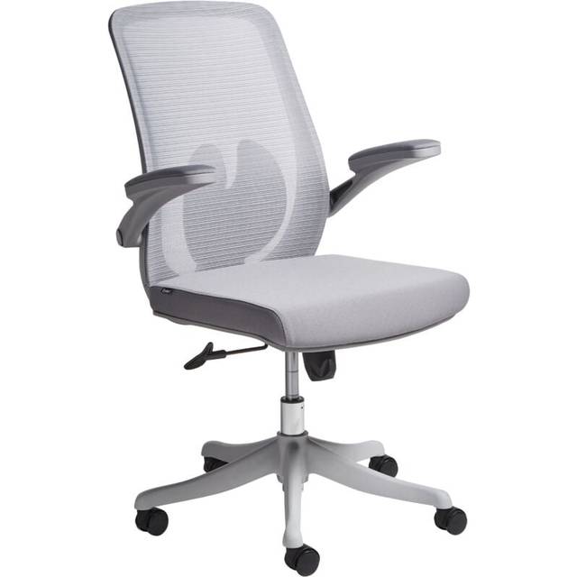 Beliani - Modern Office Chair Swivel Base Adjustable Height Lift-Up Armrests Mesh Home Office Grey Overlord